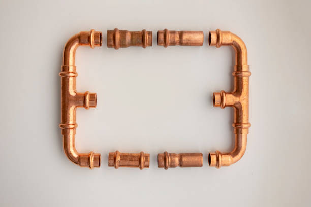 istock Plumbing various copper pipes and fittings 1138578039