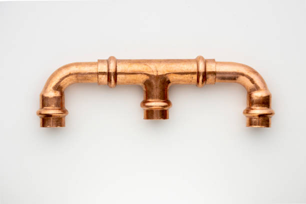 istock Plumbing various copper pipes and fittings 1138580394