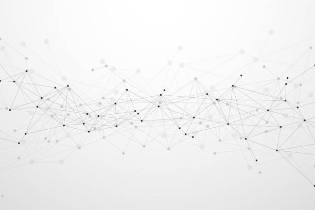 abstrakcyjna technologia splotu futurystyczna tło sieci. ilustracja wektorowa - sieć komputerowa stock illustrations