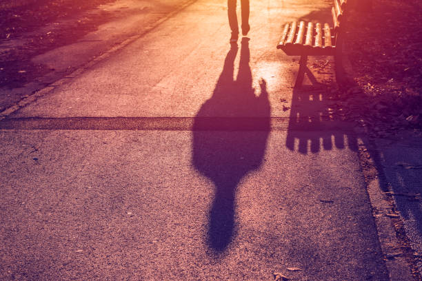istock Shadow of male pedestrian on the pavement 1138582310