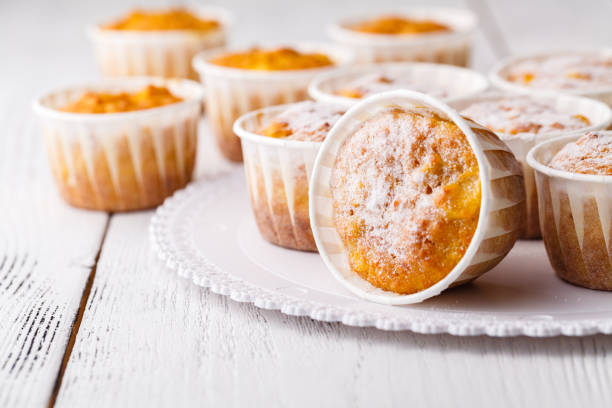 istock Homemade Autumn Pumpkin Muffin Ready to Eat 1138583294