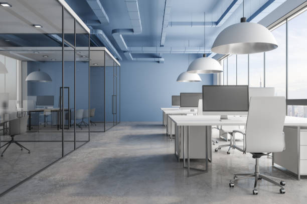 istock New office interior with city view 1138587684