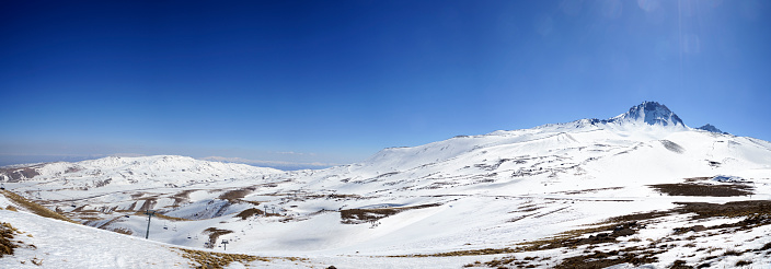 Panoramic view of the summit of Mount Erciyes