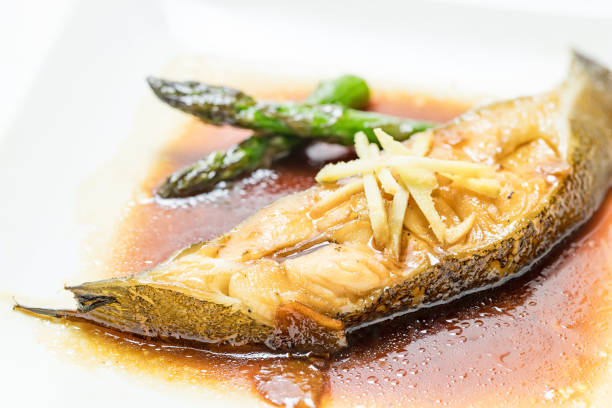 boiled fish,Greenland halibut