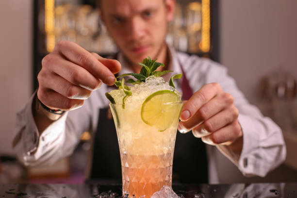 istock Mule alcohol cocktail drink with lime slice and mint leaves 1138590353