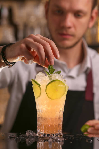 istock Mule alcohol cocktail drink with lime slice and mint leaves 1138590354