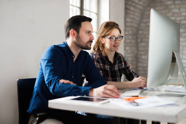 istock Picture of architects working together in office 1138590435