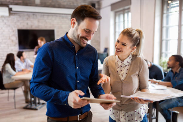 istock Portrait of young architects discussing in office 1138590474
