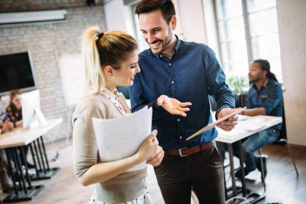 istock Portrait of architects having discussion in office 1138590947