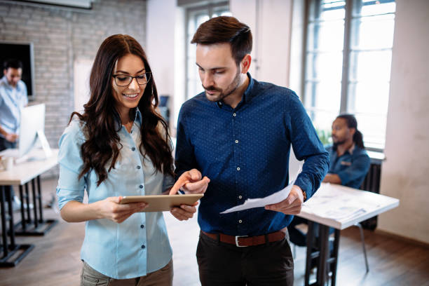 istock Portrait of architects having discussion in office 1138590969