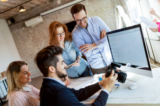 istock Company coworkers discussing ideas and brainstorming 1138592151