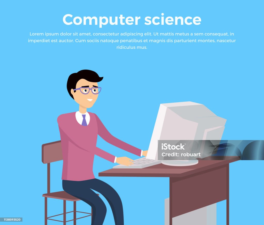 Computer Science Concept Banner Stock Illustration - Download Image Now ...