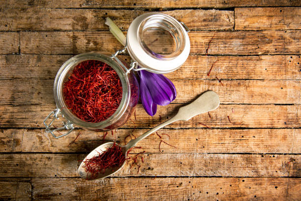 istock Saffron flower and tea crop 1138594195