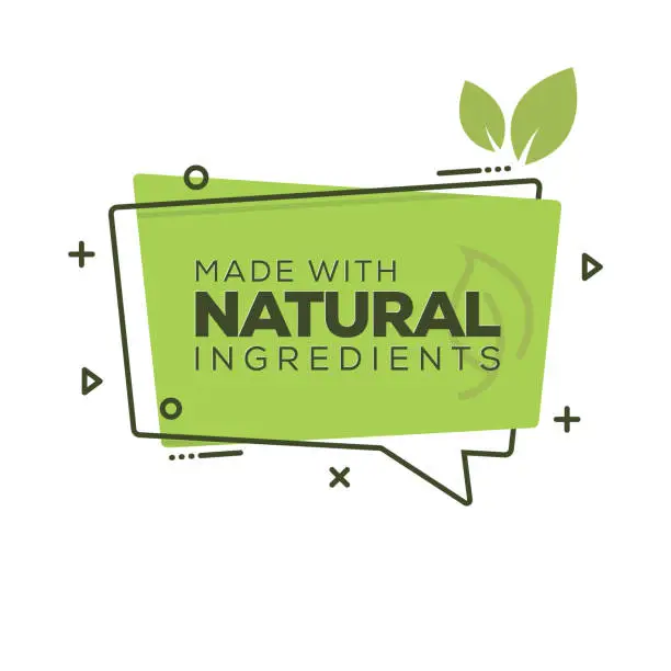 Vector illustration of Natural Ingredients Badge