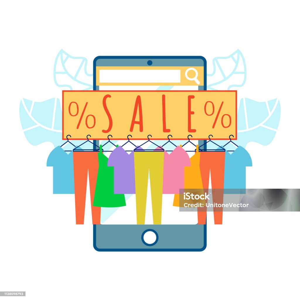 Bán Shop Quần Áo Trong Hình Minh Họa Vector Ứng Dụng Hình minh họa ...