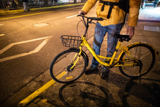 istock Tourist on bicycle in Shanghai 1138600695