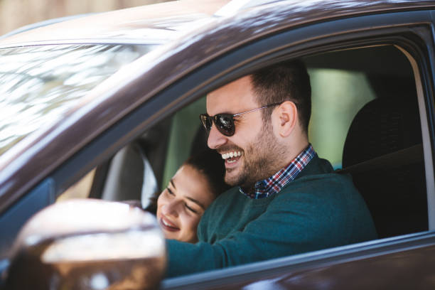 istock Profile of a man driving a car 1138601688