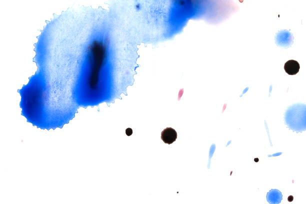 istock Blue Watercolour Paints on White Background 1138604075