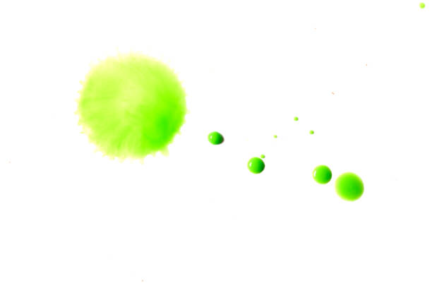 istock Green Watercolour Paints on White Background 1138604484