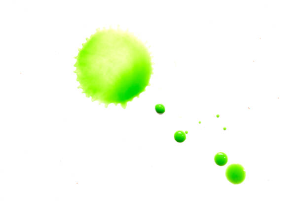 istock Green Watercolour Paints on White Background 1138604873