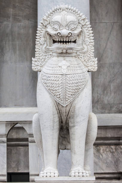 istock Marble Lion at Wat Benchamabophit 1138614211