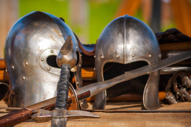 istock Medieval armors and weapons 1138615325