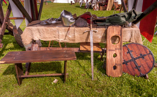 istock Medieval armors and weapons 1138615374