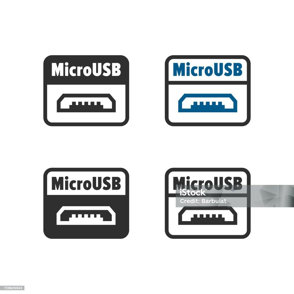 Gamabar Usb Micro Ikon Micro Usb Ilustrasi Stok - Unduh Gambar Sekarang - Kabel usb ...
