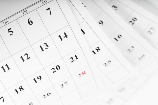 istock Calendar pages close up business time concept 1138615823