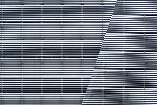 istock Aluminum fin facade design 1138619137