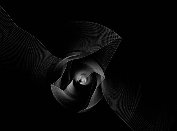 istock Abstract fractal element in rotational motion pattern for your design. Isolated on black background. 1138623104