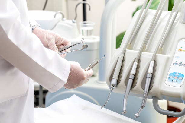 istock Dental tools set for teeth dental care with Dentist 1138624400