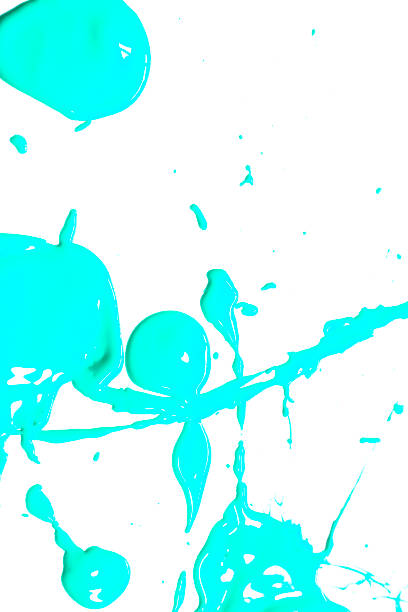istock Blue Acrylic Paint Splatters and spots for Background 1138626254