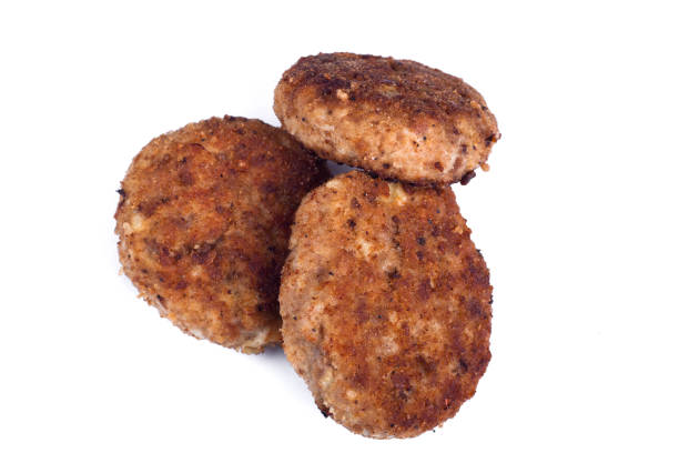 istock delicious cutlet on white background 1138626642