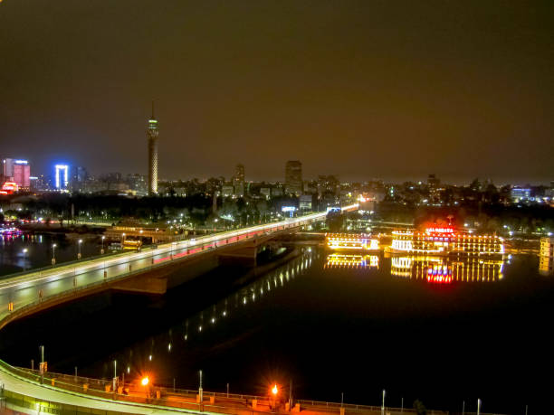 istock The Nile River And Cairo Tower At Night 1138628163
