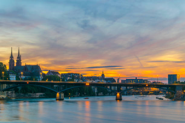 istock Basel Minster viewed behind the Wettstein Bridge during sunset, Switzerland 1138633645