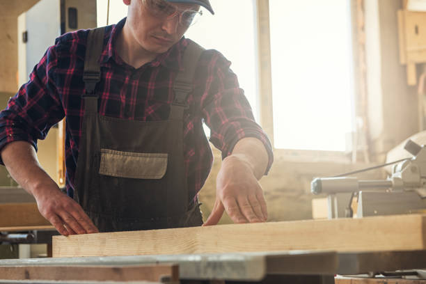 istock Carpenter planed wooden block 1138633947