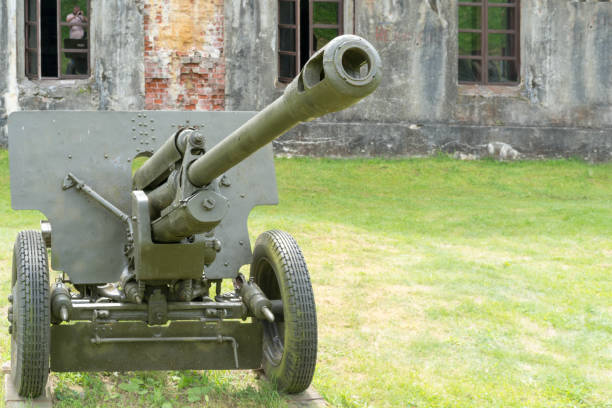 istock Artillery gun from the World War II age. 1138635411