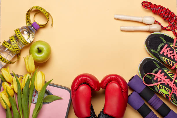 istock Female fitness background. 1138635656