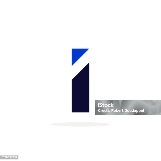 Vector Simbol I Geometric Vector Logo Letter I Stock Illustration - Download Image Now ...