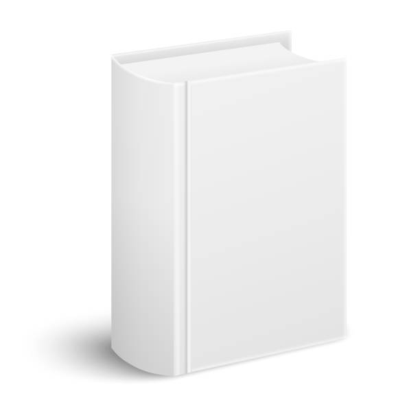 istock Closed realistic thick book standing cover and spine to the viewer in perspective view isolated on white background. Vector book mockup. 1138639248