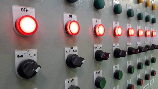 istock electrical part and accessories in the control cabinet , control and power distributor,lockout ,tagout 1138642244