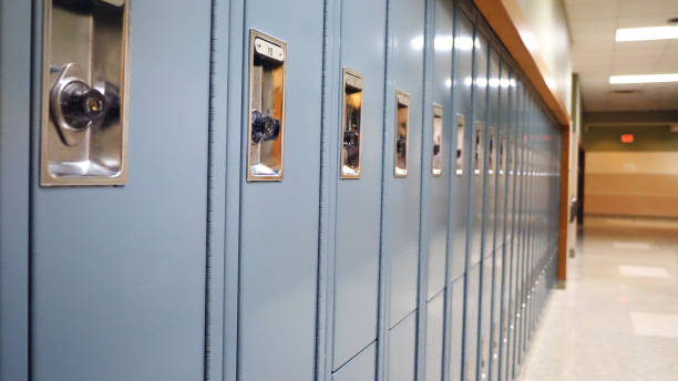 istock Row of lockers in school hallway 1138642492
