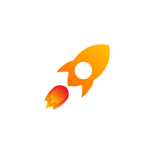 ilustrações de stock, clip art, desenhos animados e ícones de rocket vector icon illustration. rocket icon symbol design - opening ceremony flash