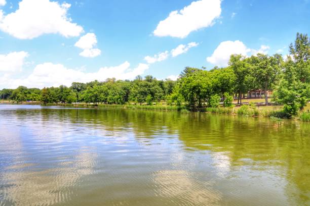 istock Landscape of Austin in Texas on a sunny day, cloudy reflection 1138646727