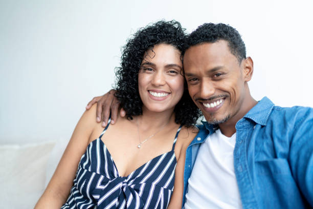 istock Married Couple Portrait at Home 1138646909