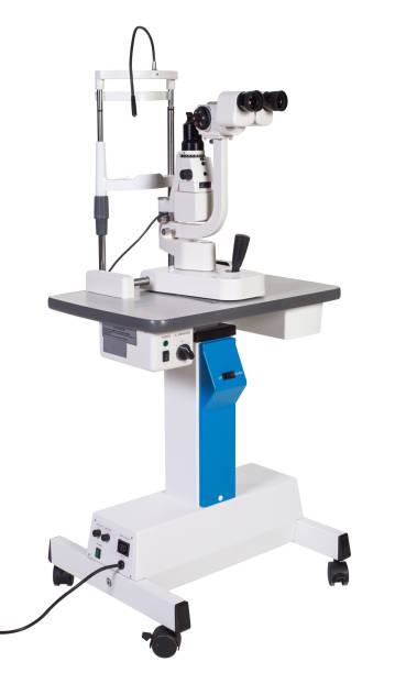 istock Modern medical equipment - ophthalmology operation surgical microscope isolated 1138648500