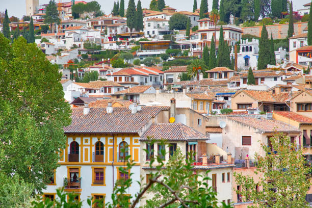 istock Granada streets and Spanish architecture in historic city center 1138648791