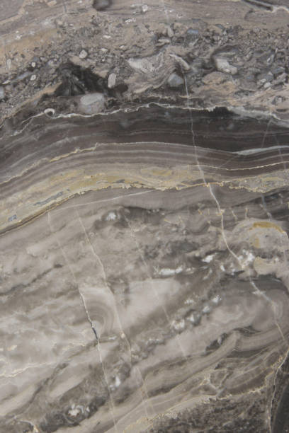 istock Closeup grey marble with natural pattern texture background. Vertical picture. 1138650161