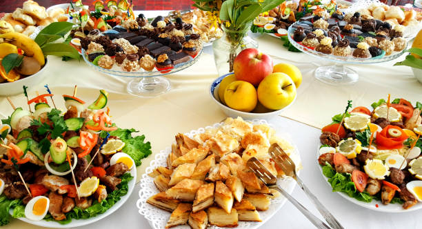 istock catering buffet or party food, appetizers 1138650372